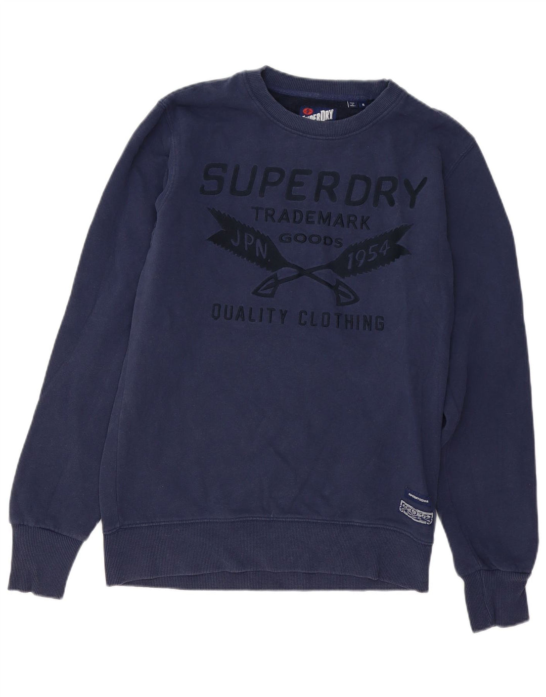 Ανδρικό γραφικό φούτερ Superdry Jumper Medium Navy Blue βαμβακερό