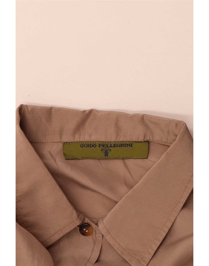 Vintage Γυναικείο Longline Oversized Πουκάμισο IT 44 Medium Beige