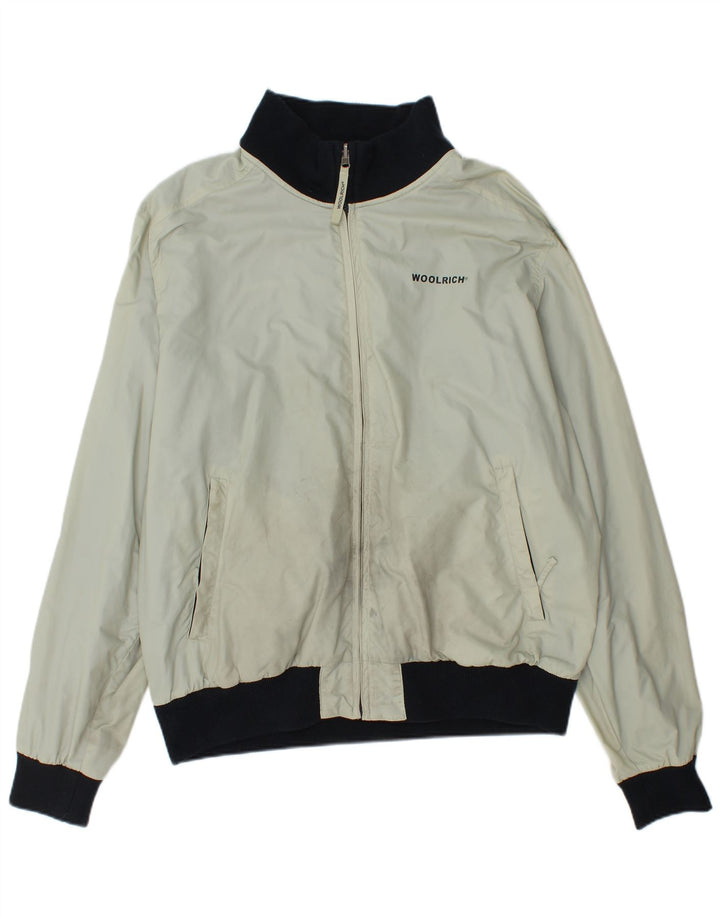 Ανδρικό αναστρέψιμο μπουφάν Woolrich UK 42 XL Off White Nylon