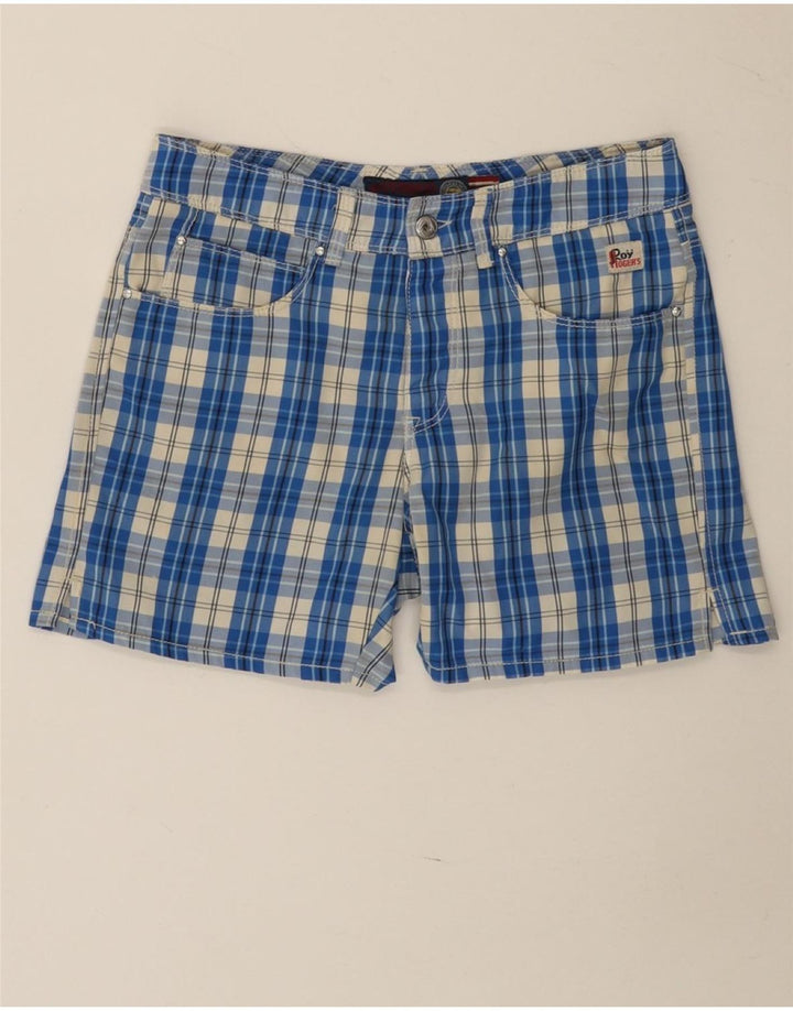 Roy Rogers Γυναικείο σορτς casual IT 44 Medium W30 Blue Check Polyamide
