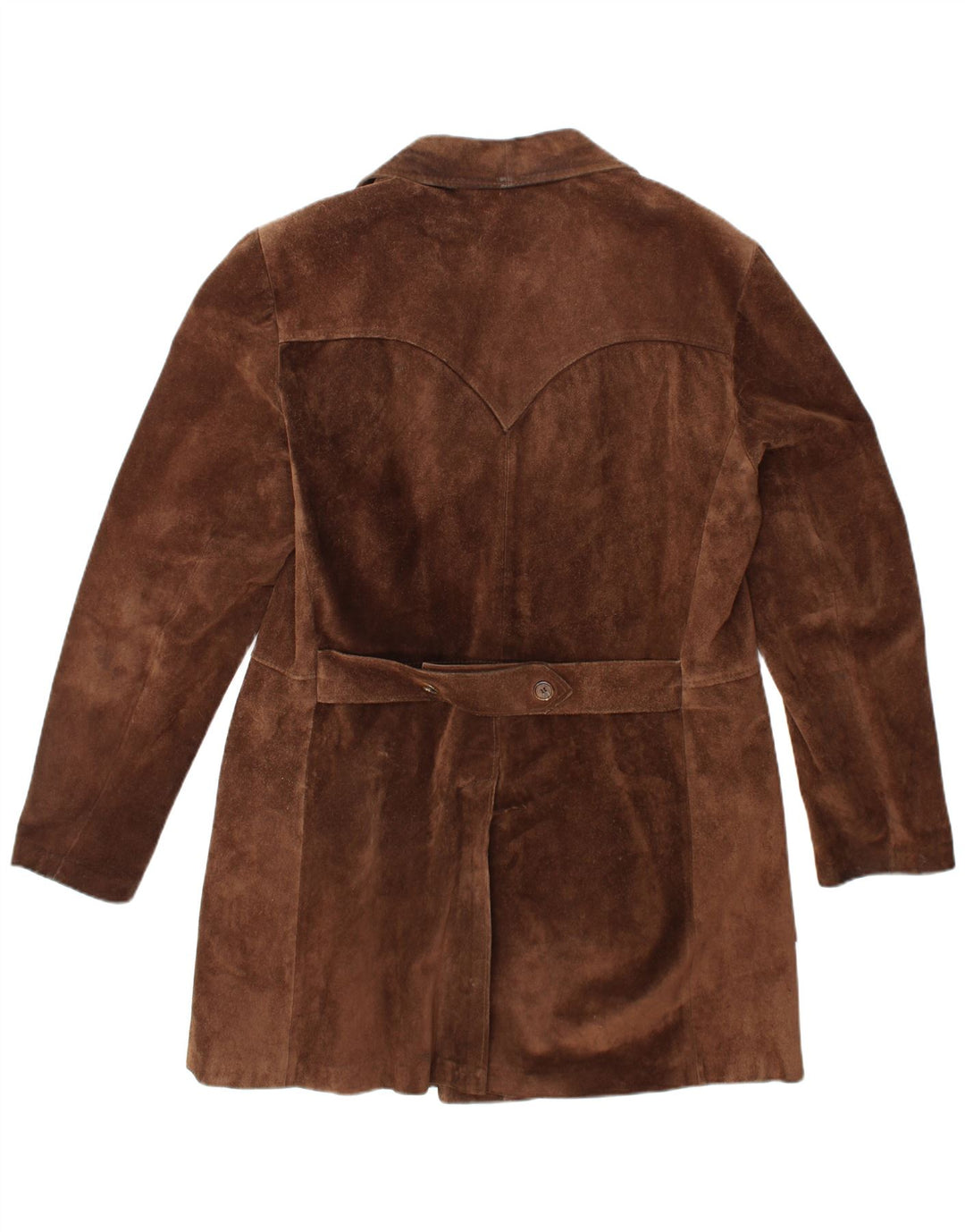 VINTAGE Ανδρικό Suede Παλτό UK 40 Large Brown