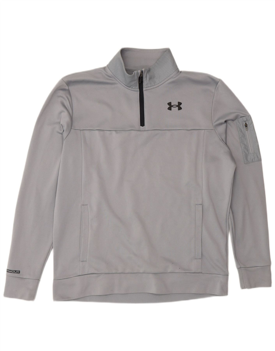 Under Armour Ανδρικό φούτερ με φερμουάρ, μεσαίο γκρι πολυεστέρας