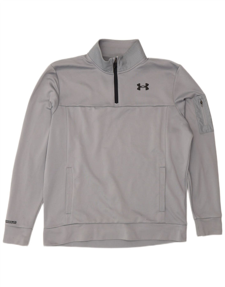 Under Armour Ανδρικό φούτερ με φερμουάρ, μεσαίο γκρι πολυεστέρας
