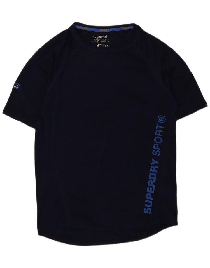 Ανδρικό γραφικό μπλουζάκι SUPERDRY Top Small Navy Blue Polyester