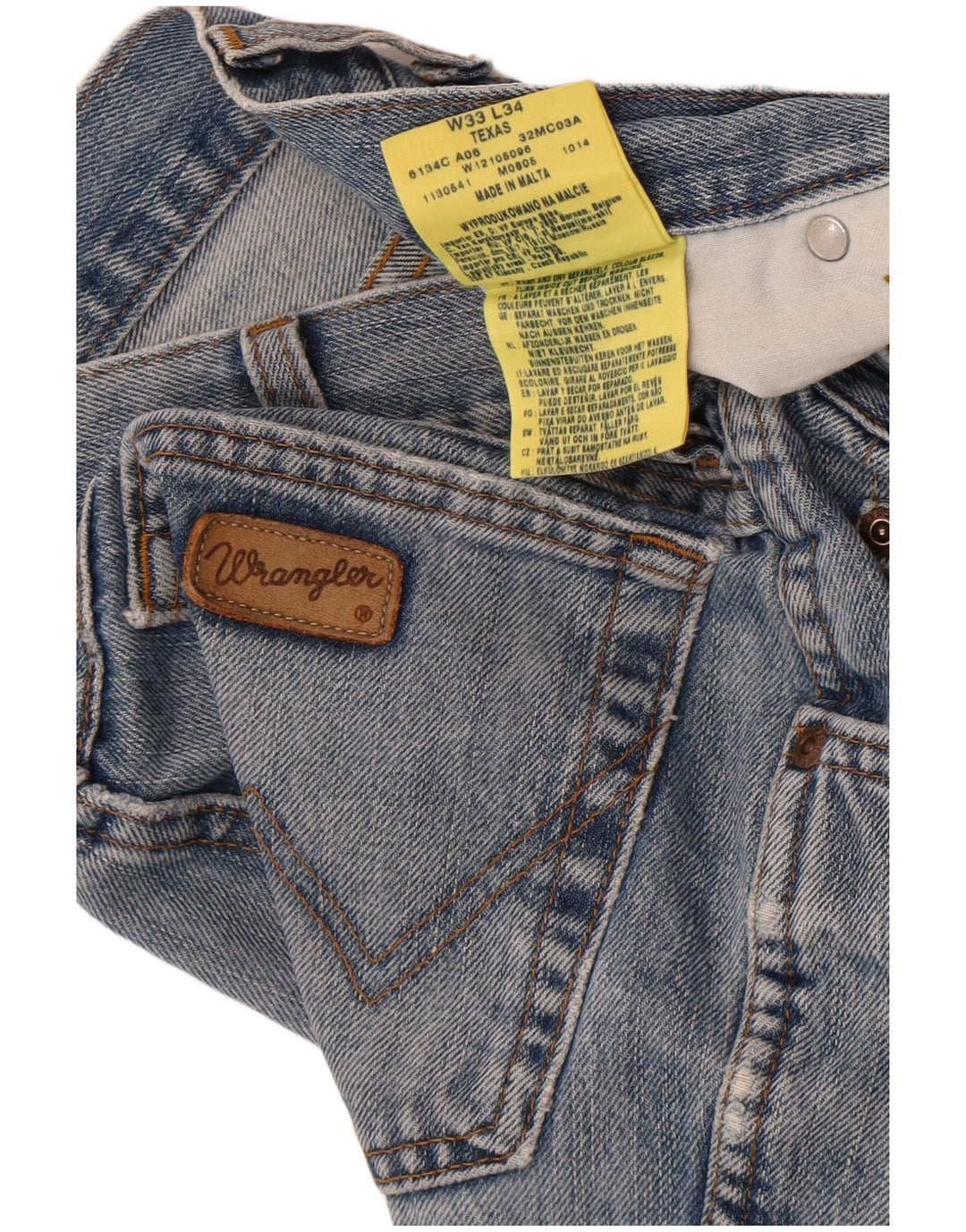 Wrangler Ανδρικό Texas Straight Jeans W33 L34 Μπλε βαμβακερό