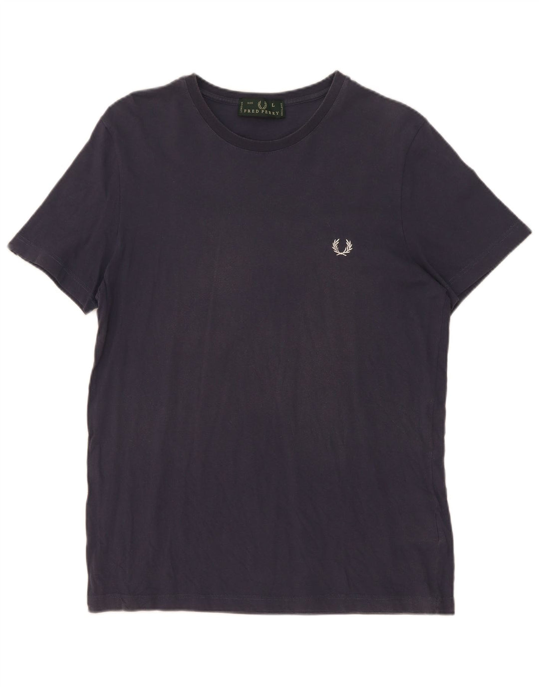 Fred Perry Ανδρικό T-Shirt Top Large Navy Blue από βαμβάκι