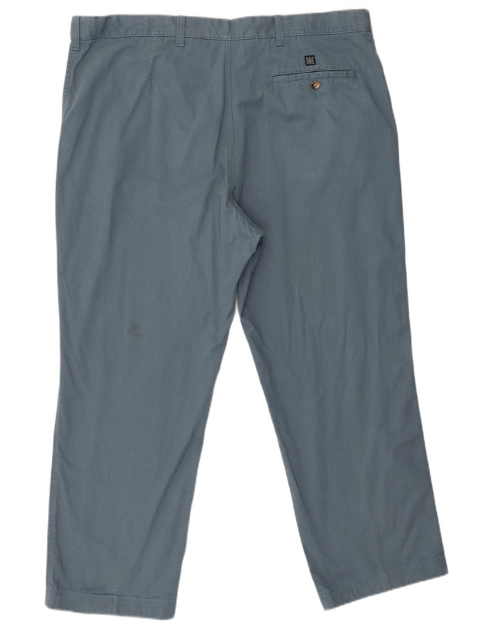 Marks & Spencer Ανδρικό παντελόνι Chino με κανονική εφαρμογή W42 L29 Μπλε βαμβακερό
