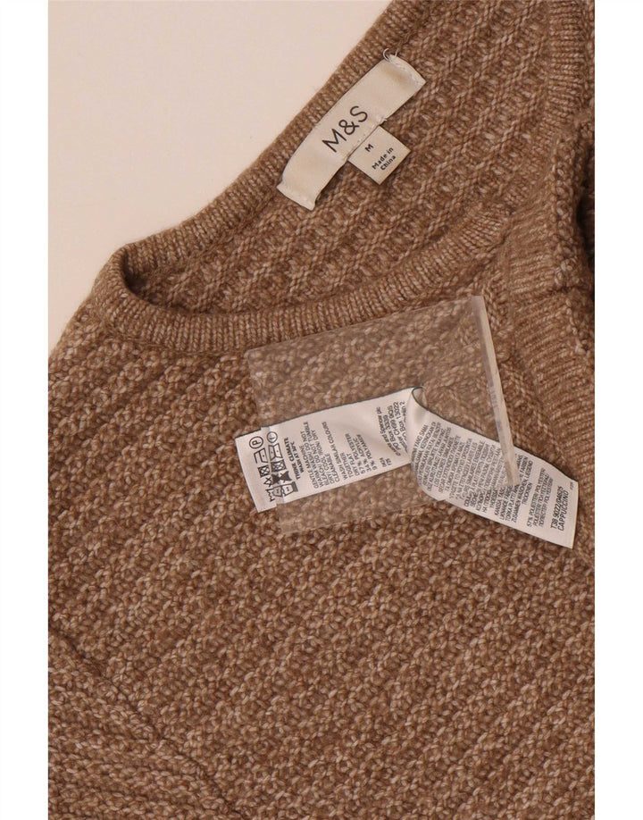 Marks & Spencer Γυναικεία Ζακέτα πουλόβερ UK 14 Μεσαίου καφέ Πολυεστέρας