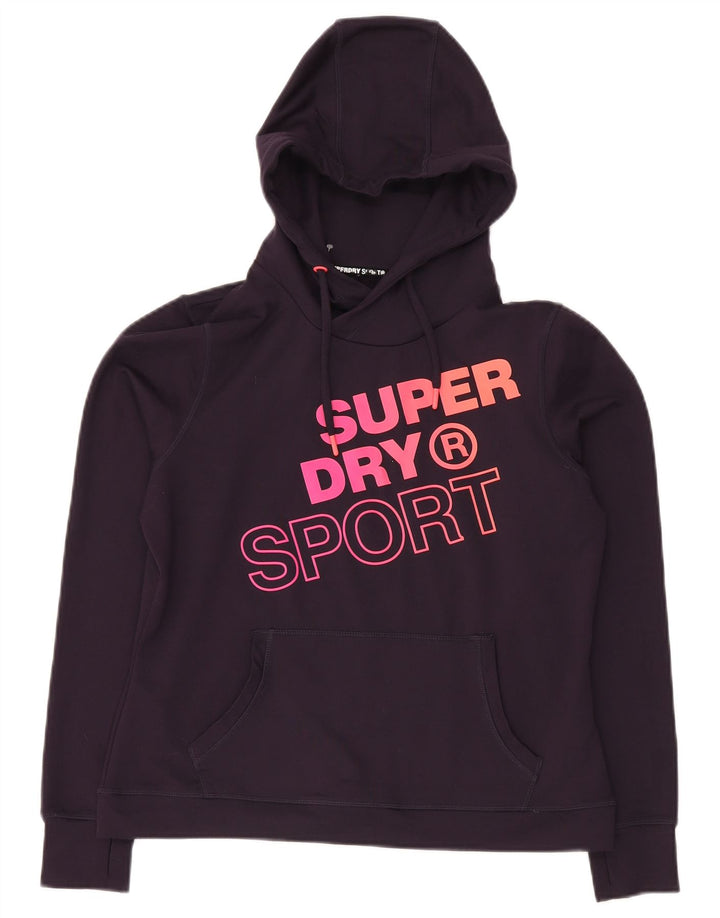 Superdry Γυναικείο Γραφικό Φούτερ UK 12 Medium Purple Polyester