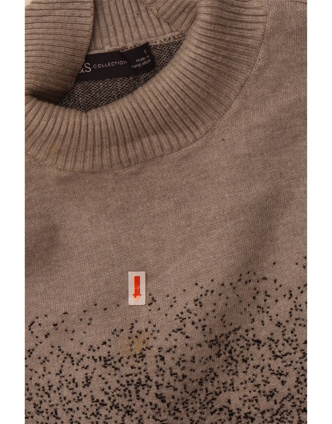 Marks & Spencer Γυναικείο πουλόβερ με λαιμό χελώνα UK 10 Small Grey Flecked