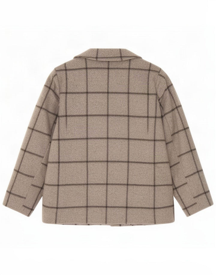 Jasper Conran Γυναικείο σακάκι με 3 κουμπιά UK 16 Large Grey Check Wool
