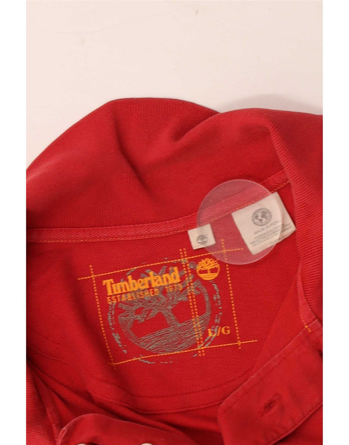 Ανδρικό πουκάμισο Timberland Polo μεγάλο κόκκινο βαμβακερό