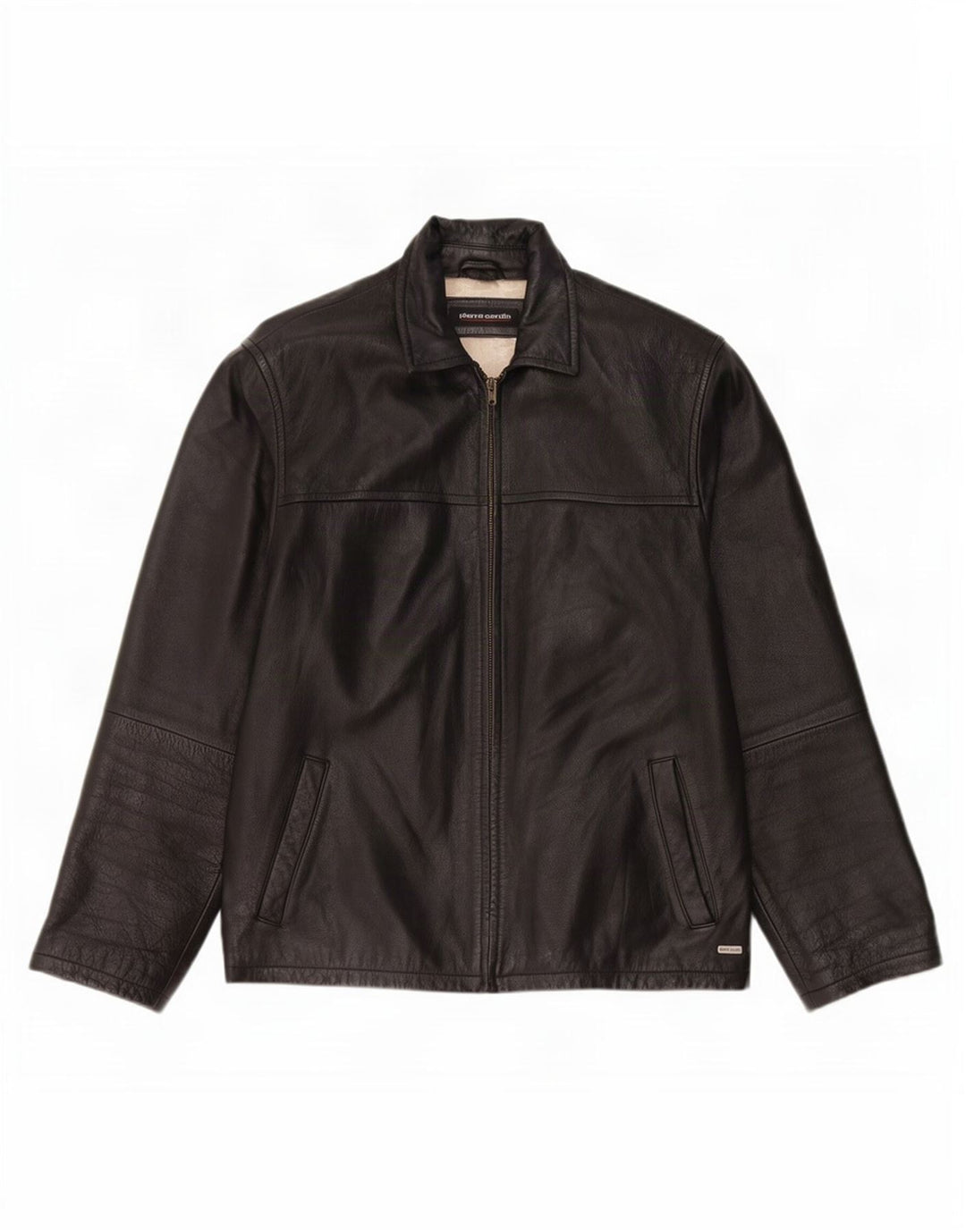 Pierre Cardin Ανδρικό Δερμάτινο Μπουφάν UK 40 Large Μαύρο