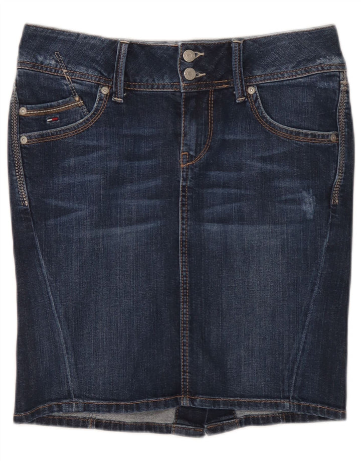Tommy Hilfiger Γυναικεία Τζιν Φούστα Μικρή W27 Μπλε Βαμβακερή