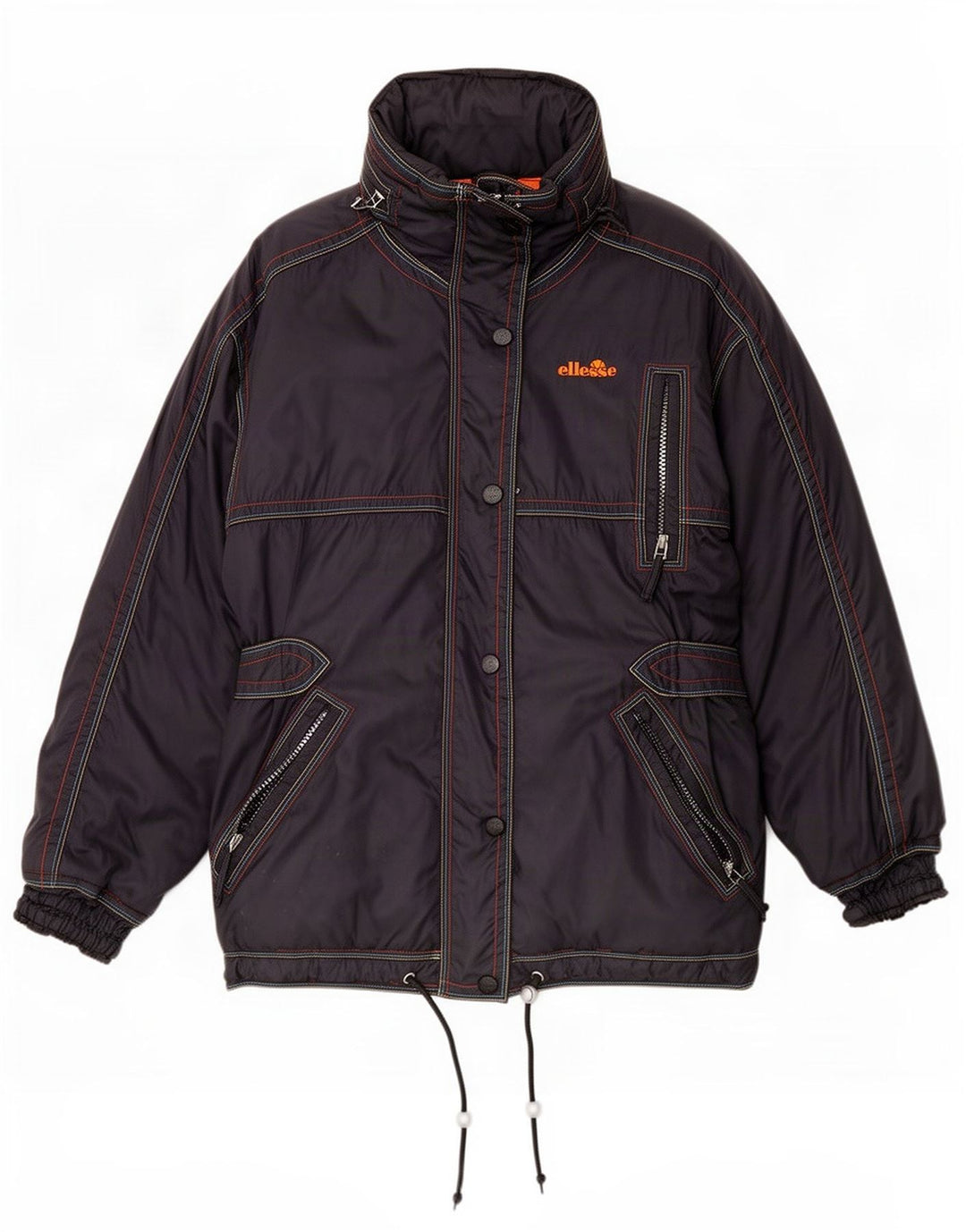 Ellesse Γυναικείο μπουφάν σκι με κουκούλα UK 12 Medium Grey Polyamide