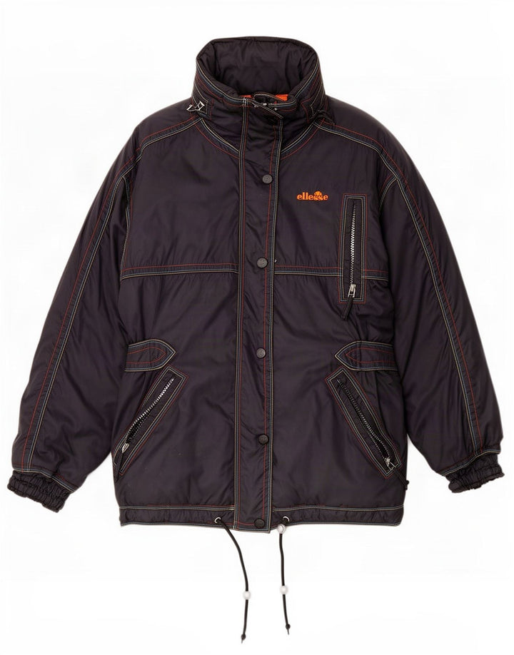 Ellesse Γυναικείο μπουφάν σκι με κουκούλα UK 12 Medium Grey Polyamide