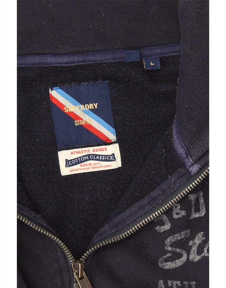 Ανδρικό γραφικό φούτερ Superdry Jumper Μεγάλο μπλε μπλε χρώματος