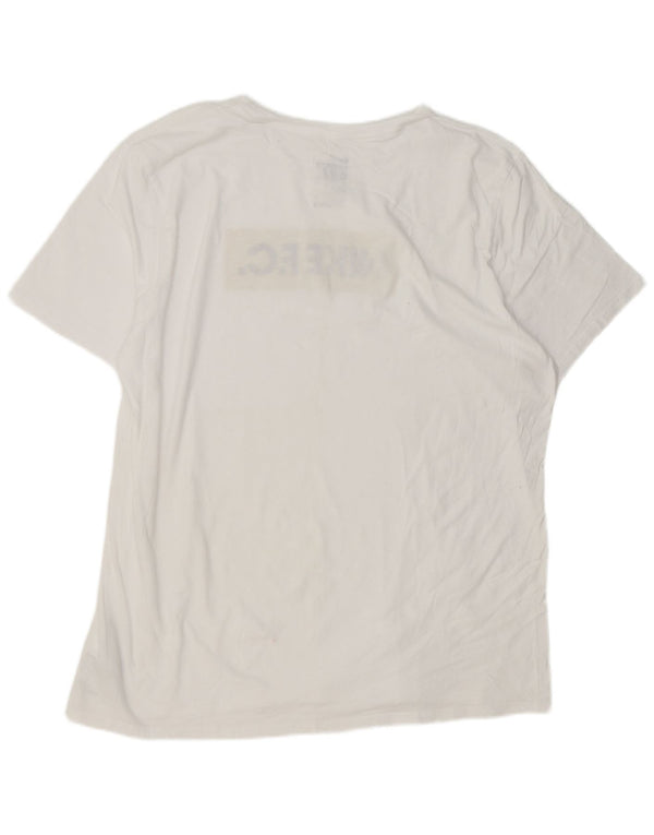 Ανδρικό αθλητικό γραφικό μπλουζάκι Nike 2XL, λευκό βαμβακερό σπορ