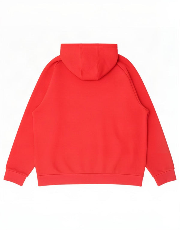 Adidas Mens Hoodie Jumper 2XL Red Cotton