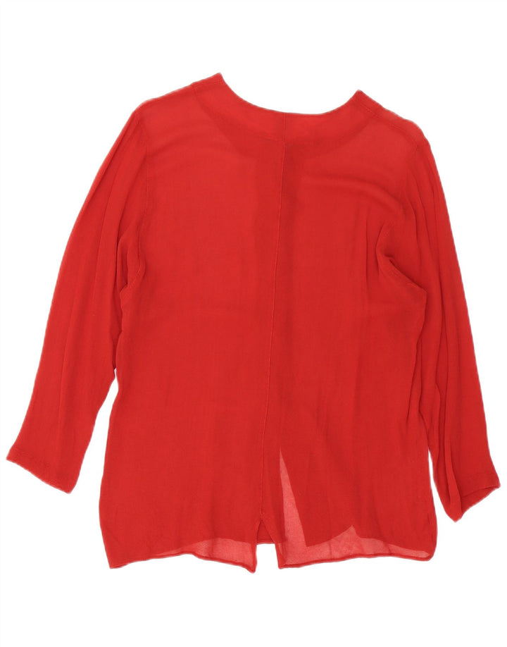 Benetton Γυναικείο Πουκάμισο Μπλούζα IT 44 Medium Burgundy Viscose