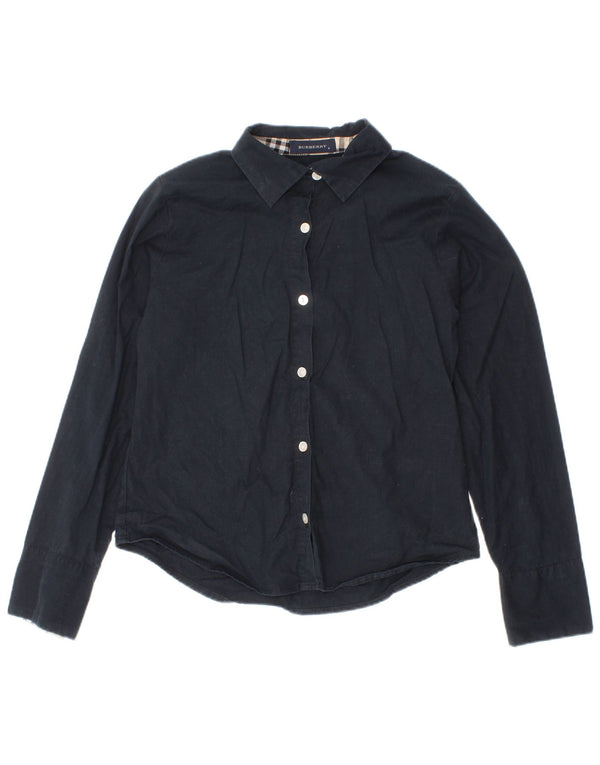 Burberry Girls πουκάμισο 7-8 ετών Navy Blue Cotton Classic