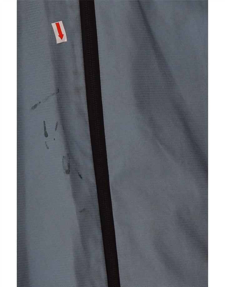 Adidas Γυναικείο μπουφάν βροχής με κουκούλα UK 14 Medium Blue Polyester