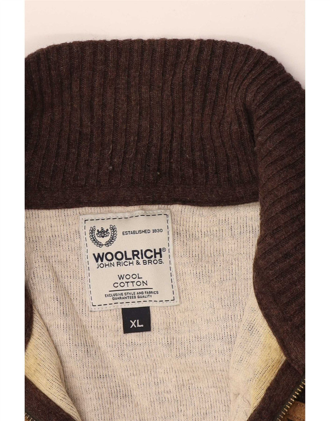 Ανδρικό πουλόβερ Woolrich Graphic Cardigan XL Καφέ μαλλί