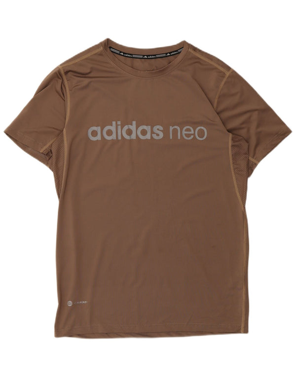Γραφικό T-Shirt Adidas Ανδρικό Aeroready Top Large Brown Πολυεστέρας