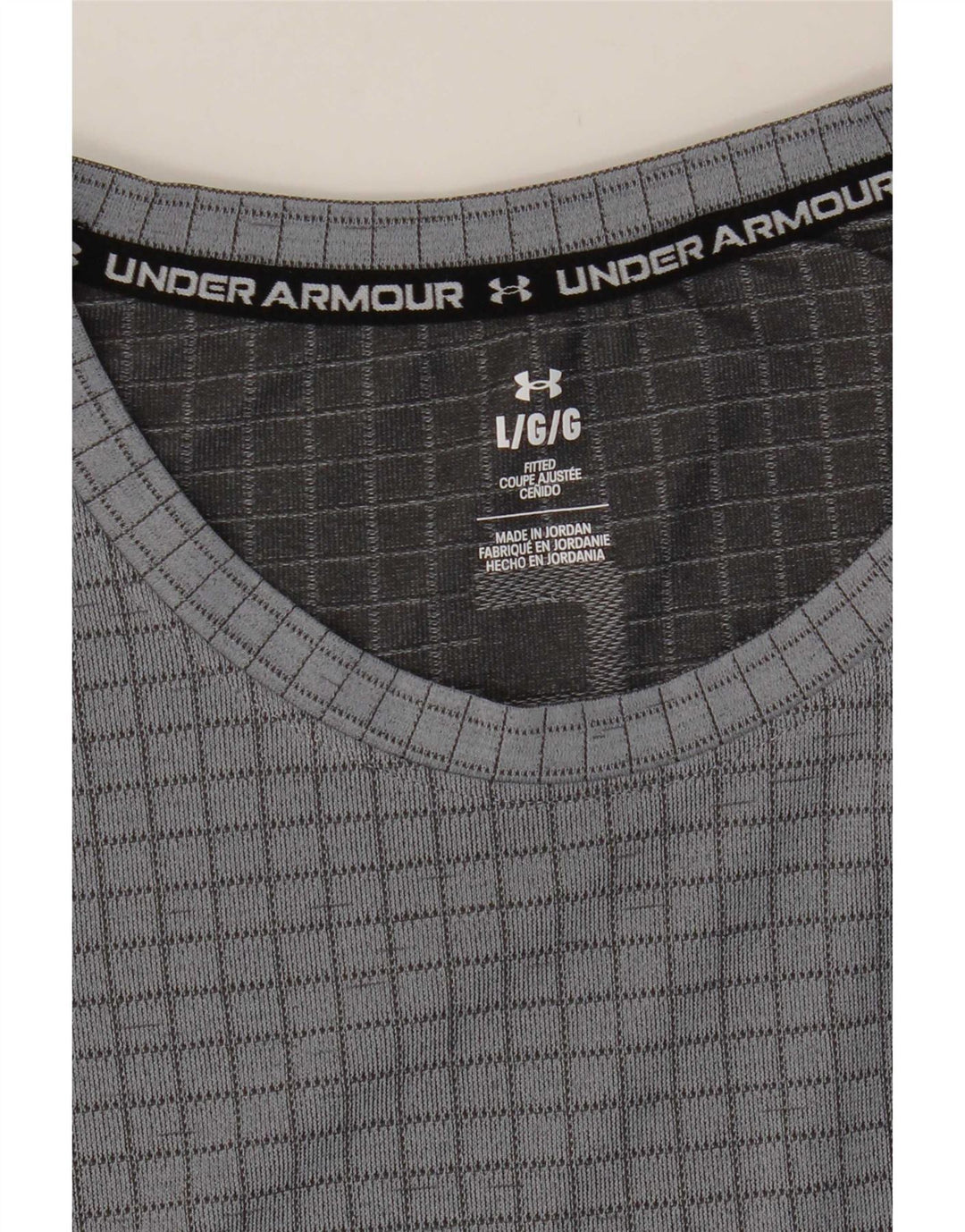 Under Armour Ανδρικό T-Shirt Top Large Grey Check