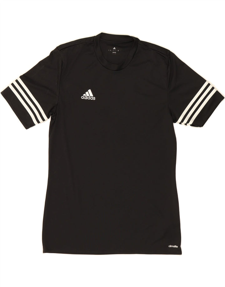 ADIDAS Mens Climalite T-Shirt Top Medium Black Polyester Vintage Adidas and Second-Hand Adidas from Messina Hembry 