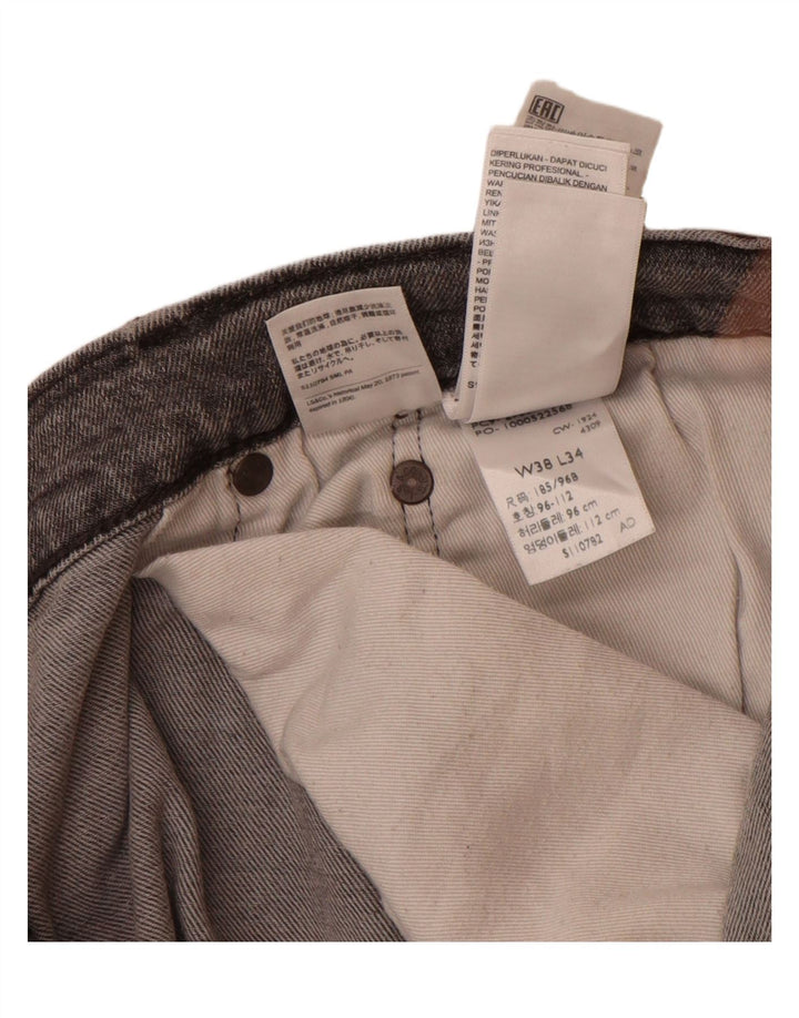 Levi's Mens 502 Tapered Jeans W38 L34 Γκρι βαμβακερό