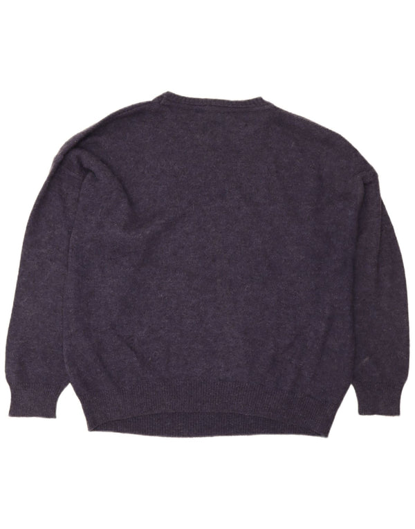 Ανδρικό πουλόβερ Monello Crew Neck Jumper XL Μωβ γεωμετρικό μαλλί