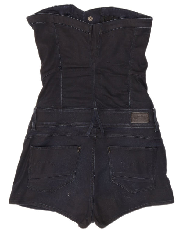 G-Star Womens Strapless Playsuit UK 12 Medium  Navy Blue Lyocell