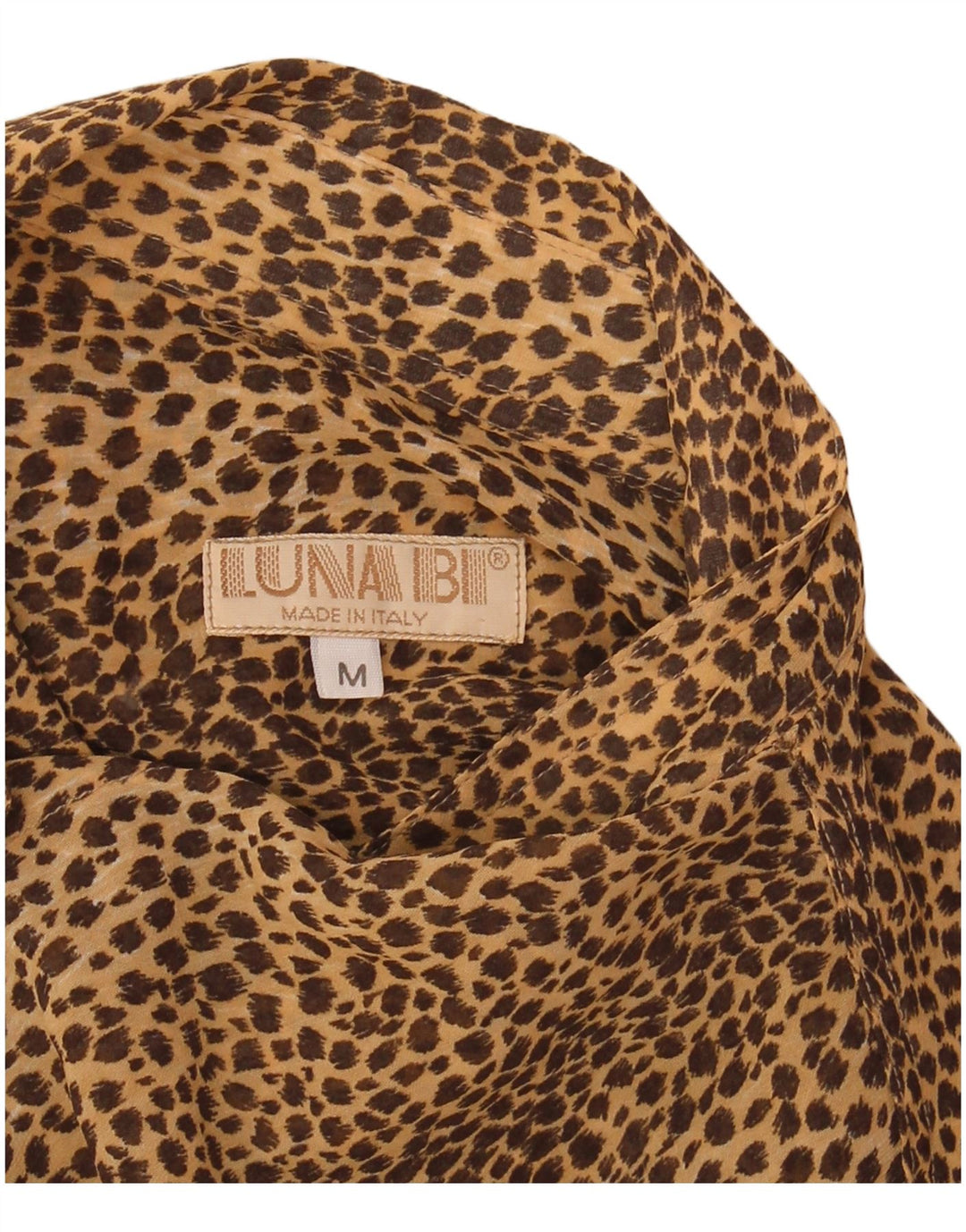 VINTAGE Γυναικείο Στρατιωτικό Πουκάμισο UK 14 Medium καφέ Animal print