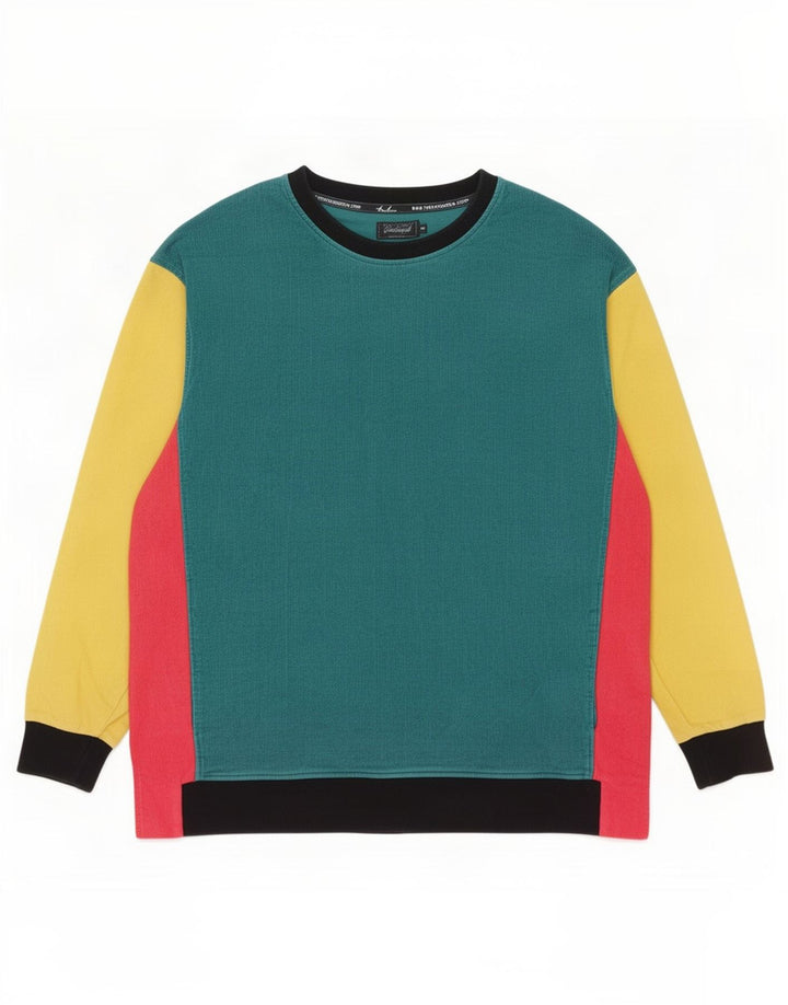 Vintage ανδρικό φούτερ Jumper Μεσαίο πολύχρωμο Colourblock