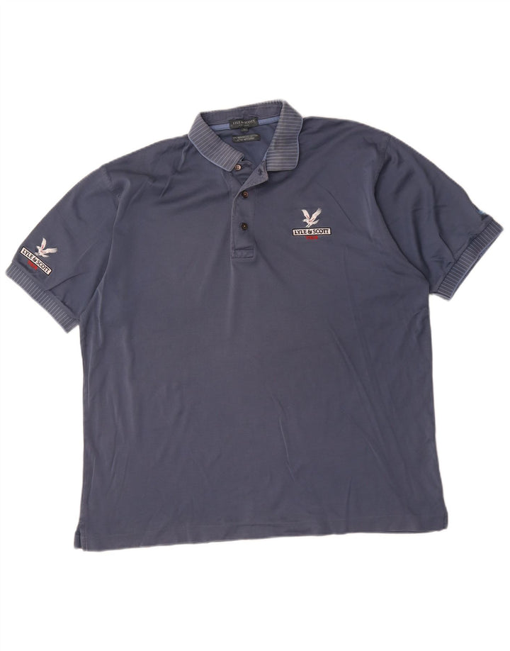 Ανδρικό πουκάμισο πόλο Lyle & Scott, μεγάλο ναυτικό, βαμβακερό