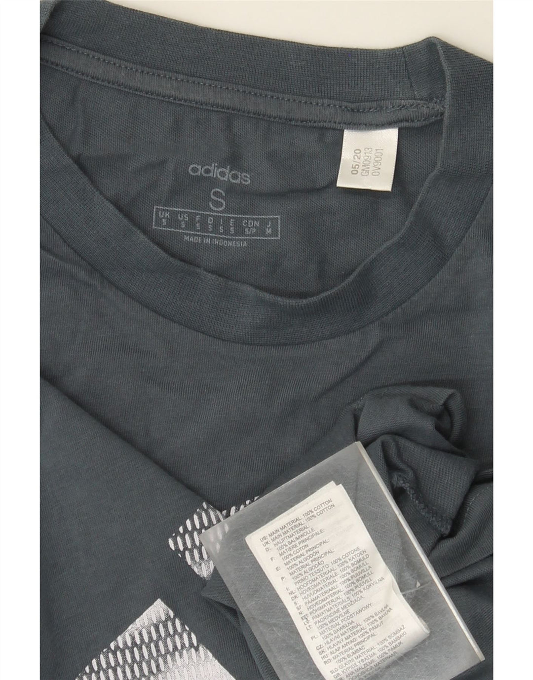 Ανδρικό γραφικό T-Shirt Adidas Top Small Blue βαμβακερό