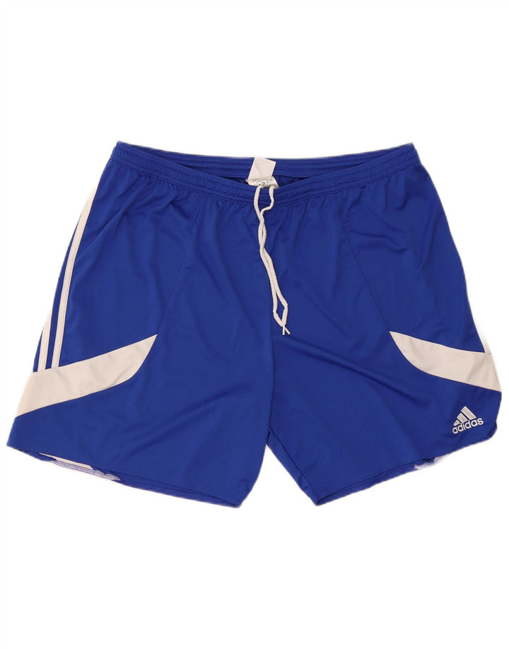 Ανδρικό αθλητικό σορτς Adidas Climalite 2XL Blue Colourblock Polyester