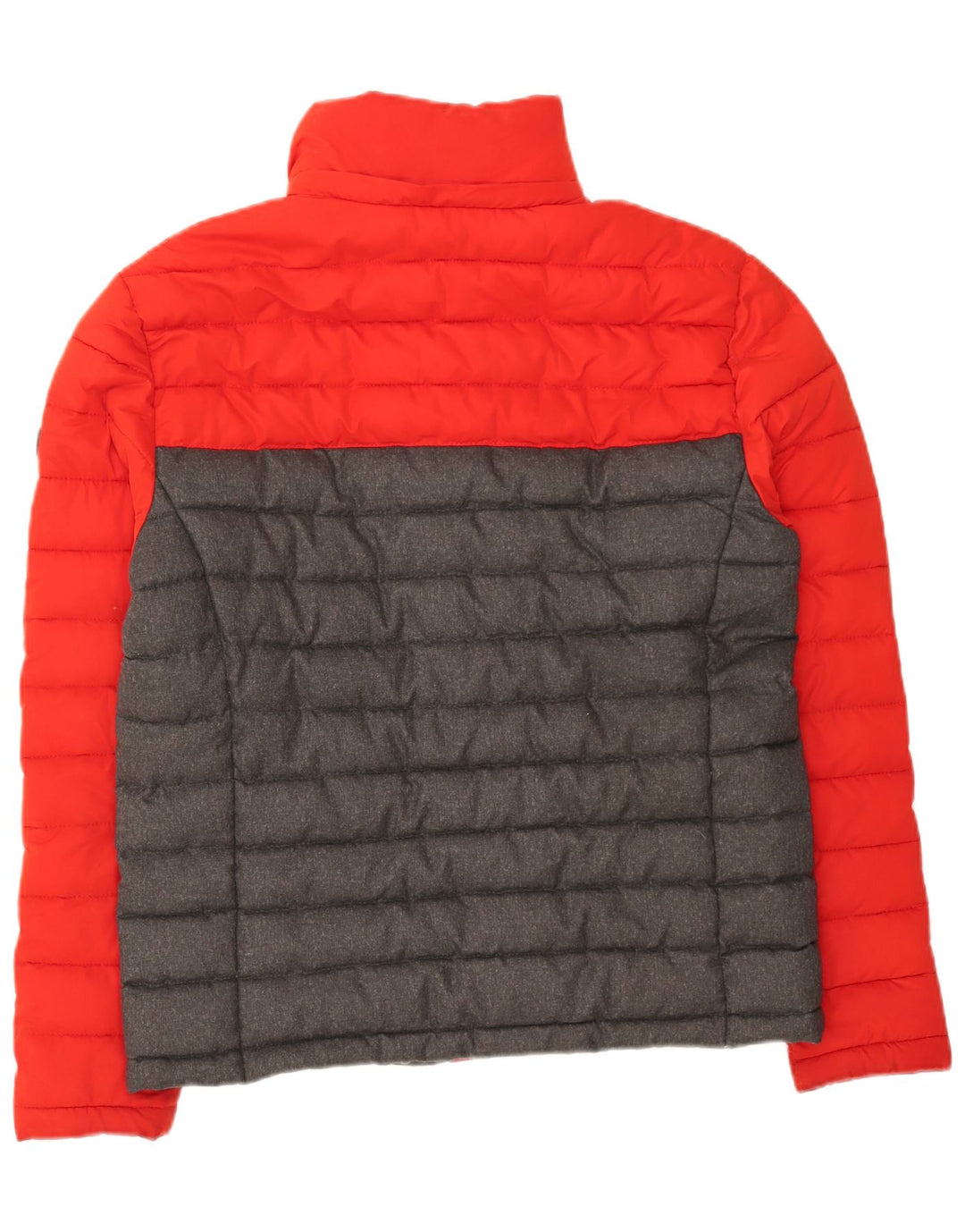 SUPERDRY Womens Padded Jacket UK 16 Large Red Colourblock Polyester