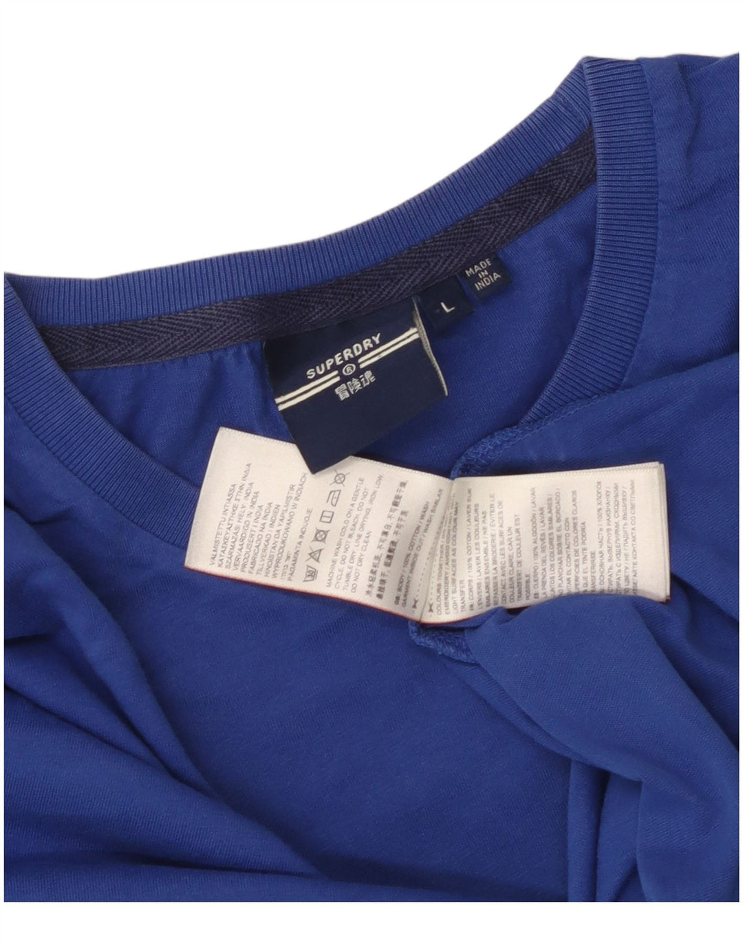 Ανδρικό μπλουζάκι Superdry Μπλουζάκι μεγάλο μπλε βαμβακερό