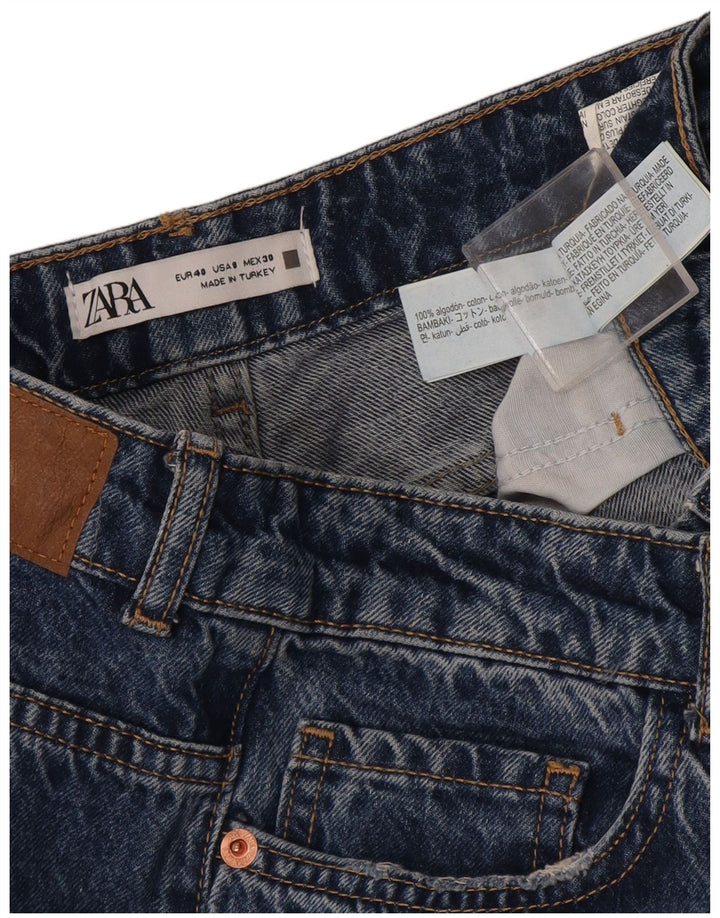 Zara Γυναικείο Straight Jeans EU 40 Medium W30 L33 Μπλε βαμβακερό