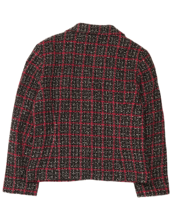 Etam Γυναικείο σακάκι blazer UK 16 Large Black Check Viscose