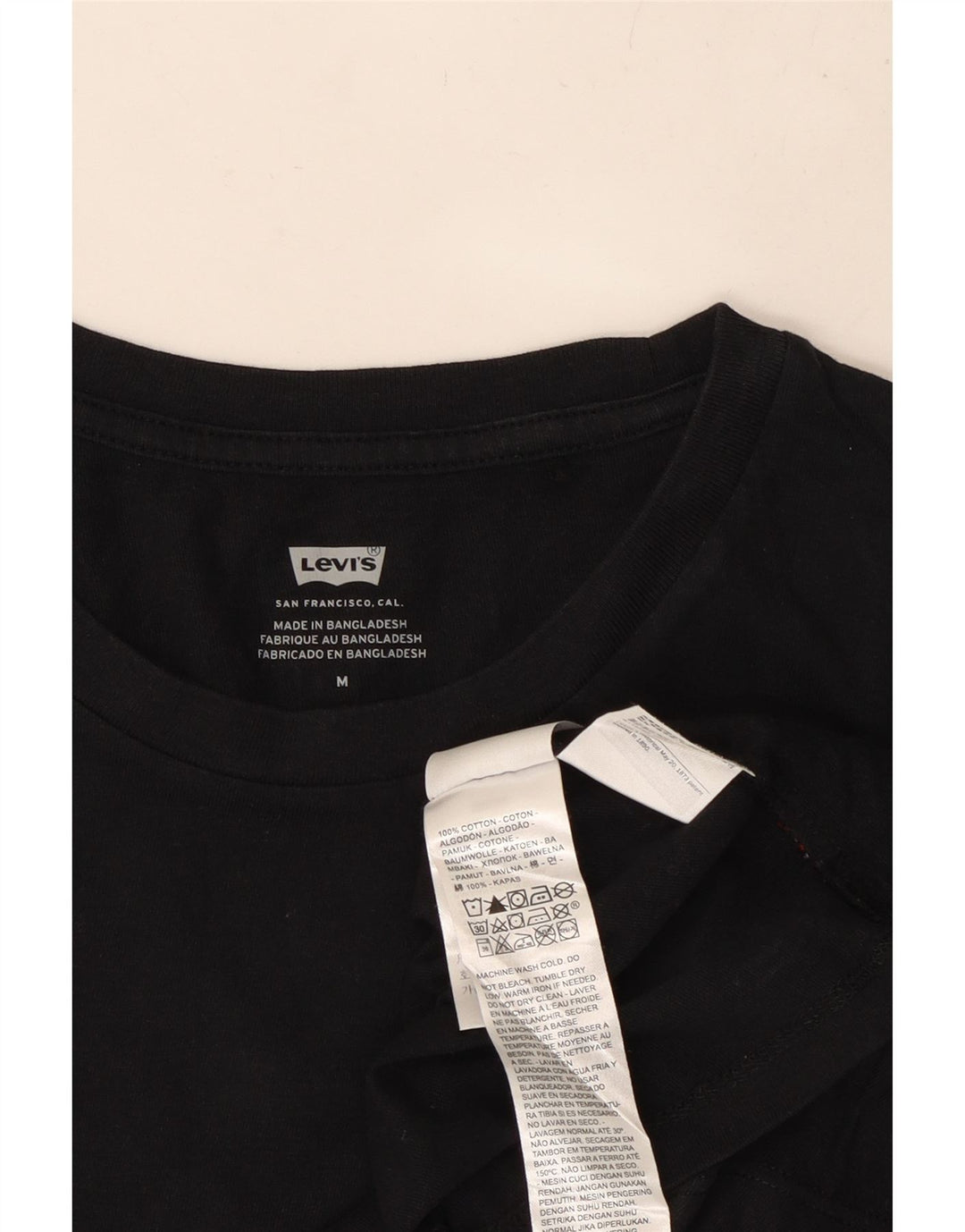 Γυναικείο γραφικό μπλουζάκι LEVI'S Top UK 14 μεσαίο μαύρο βαμβακερό