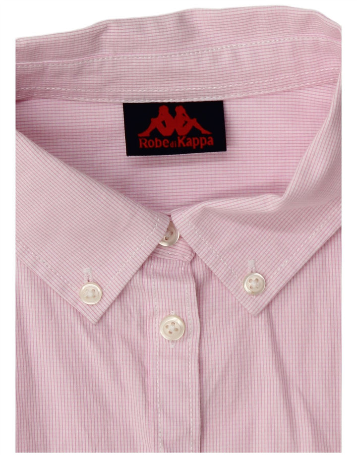 Kappa γυναικείο πουκάμισο UK 16 Large Pink Check Cotton