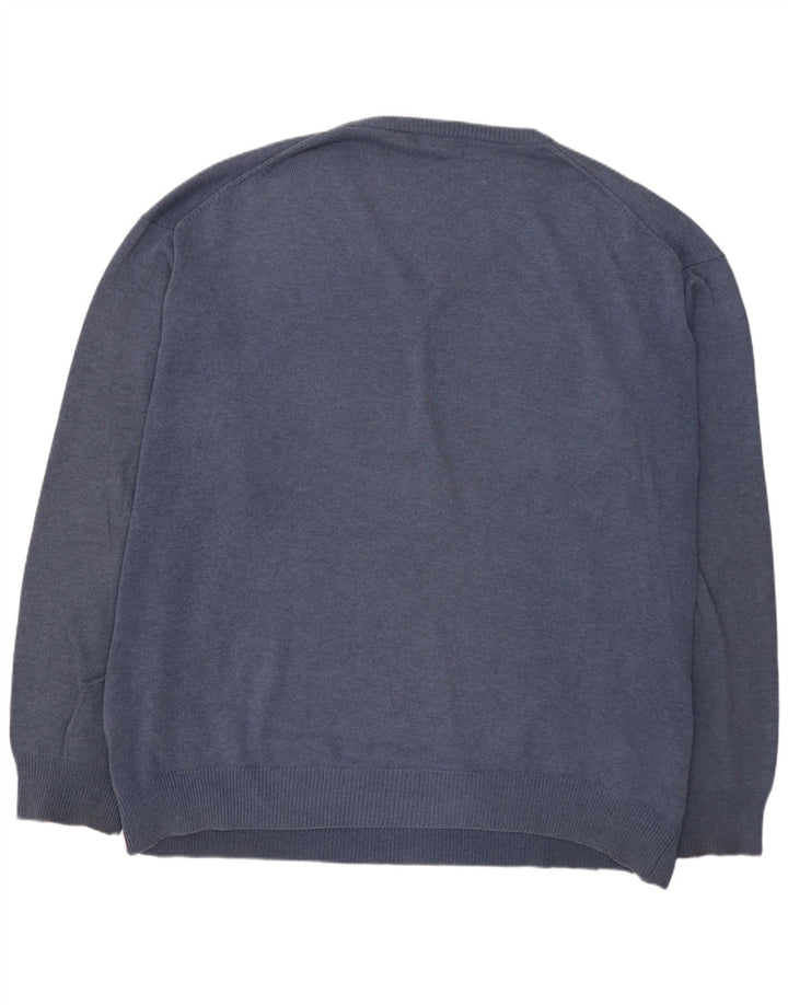 Ανδρικό πουλόβερ GANT V-Neck Jumper 4XL Navy Blue Cotton