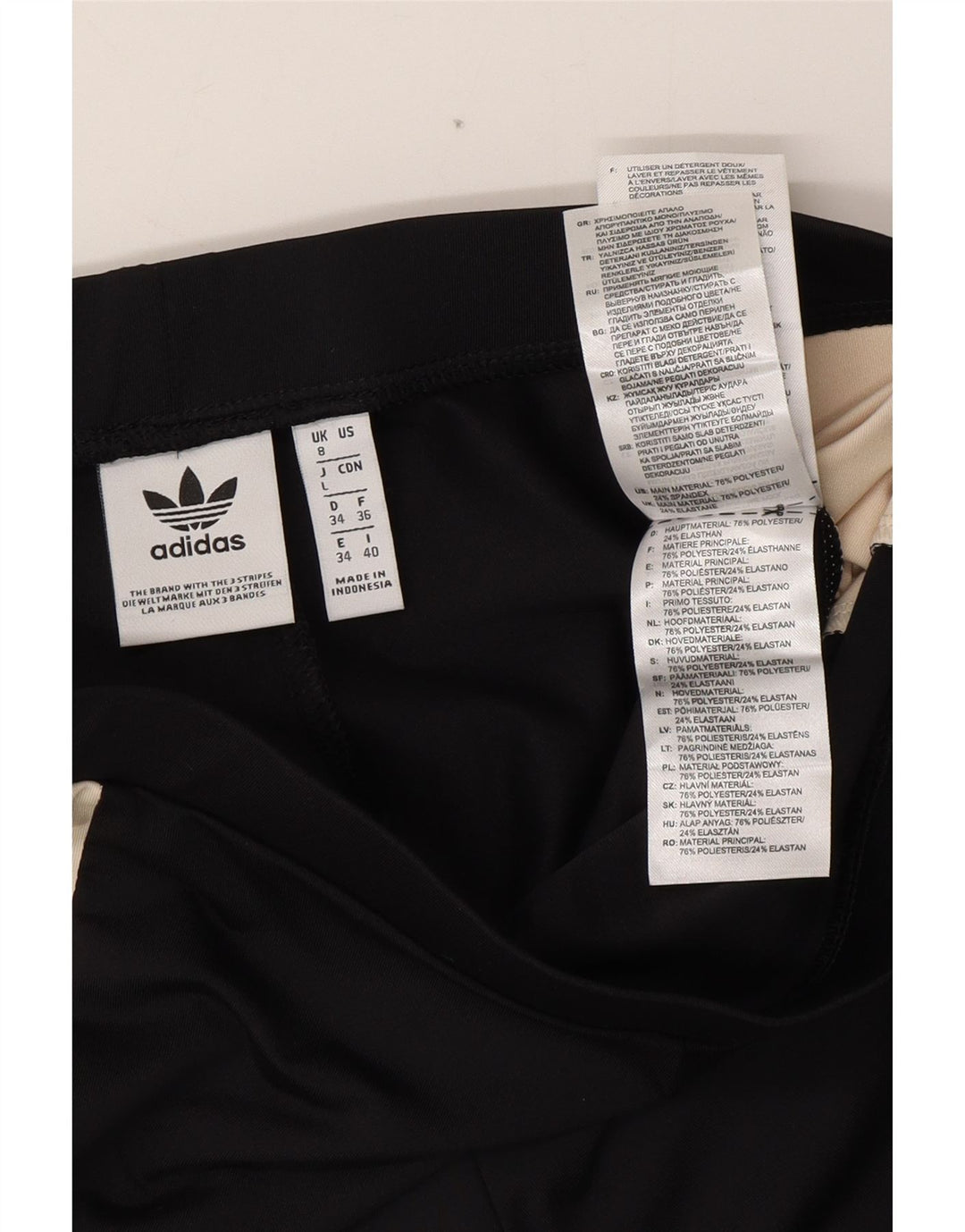 Γυναικεία κολάν ADIDAS UK 8 Small Black Colourblock Polyester