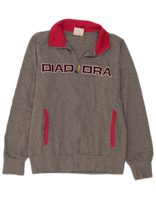 Γυναικεία φόρμα γραφικών Diadora Top Jacket UK 10 Small Grey Colourblock