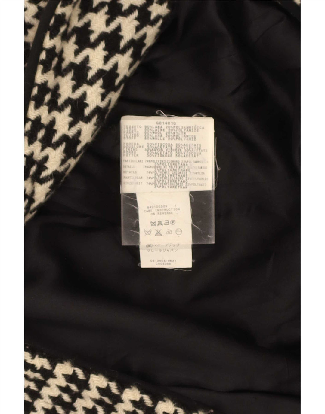 Γυναικείο πανωφόρι κανονικής εφαρμογής Penny Black IT 38 XS Houndstooth Wool