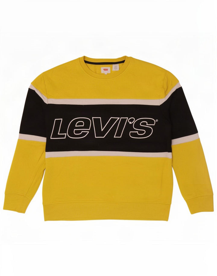 Ανδρικό γραφικό φούτερ Levi's, μεσαίο κίτρινο, βαμβακερό