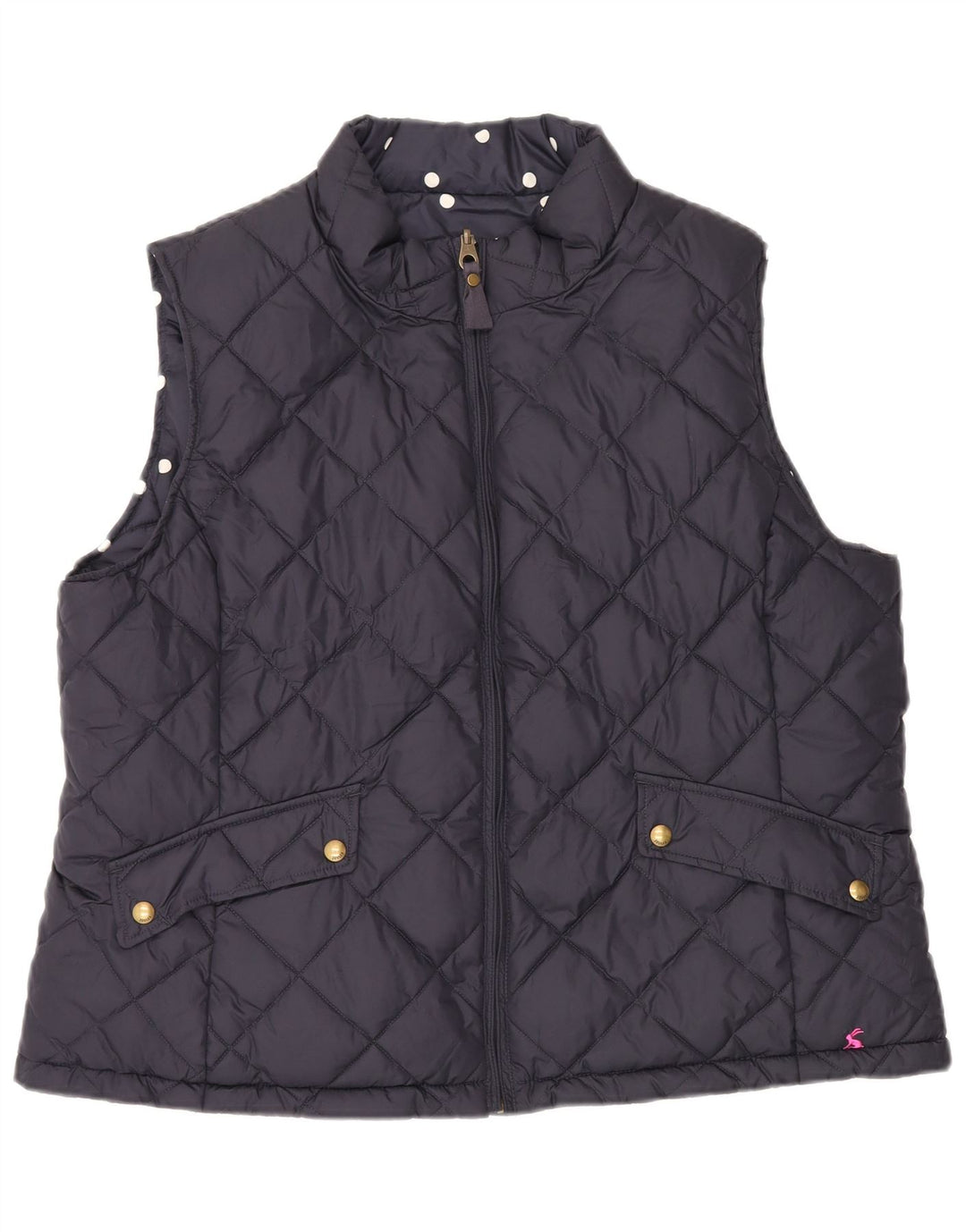 Joules γυναικεία αναστρέψιμη επένδυση Gilet UK 20 2XL Navy Blue Polyester
